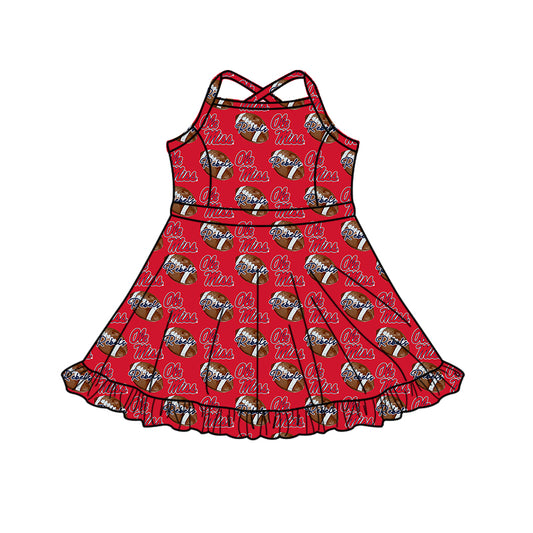 Custom baby girl REBELS Aztecs team dress D 827