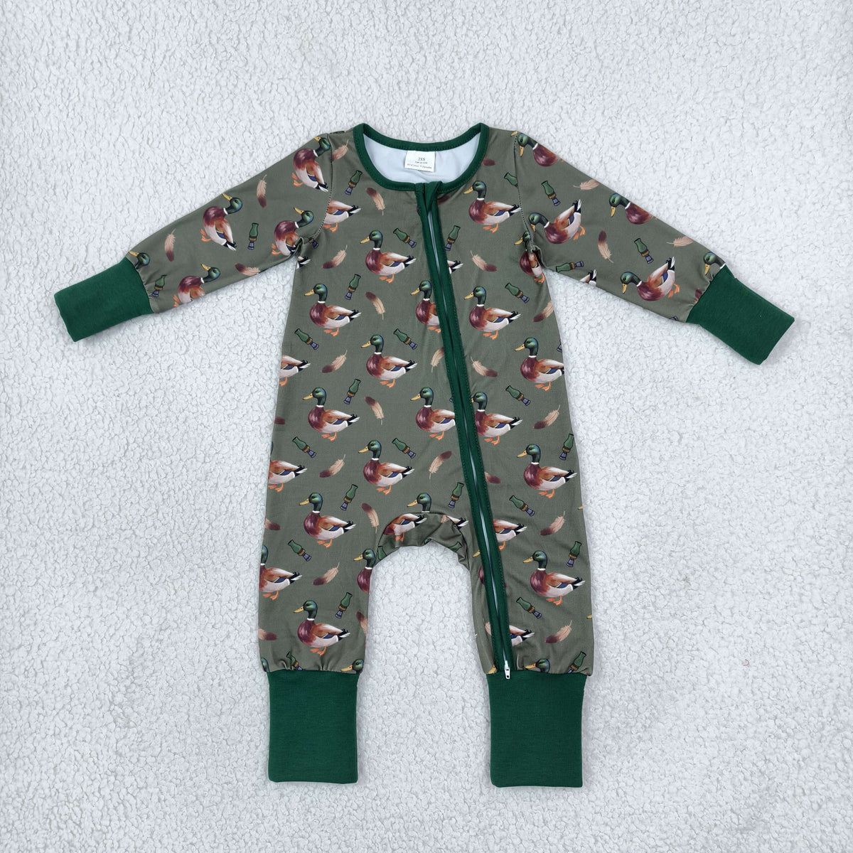 duck call print zip sleeper boy zippy baby pj