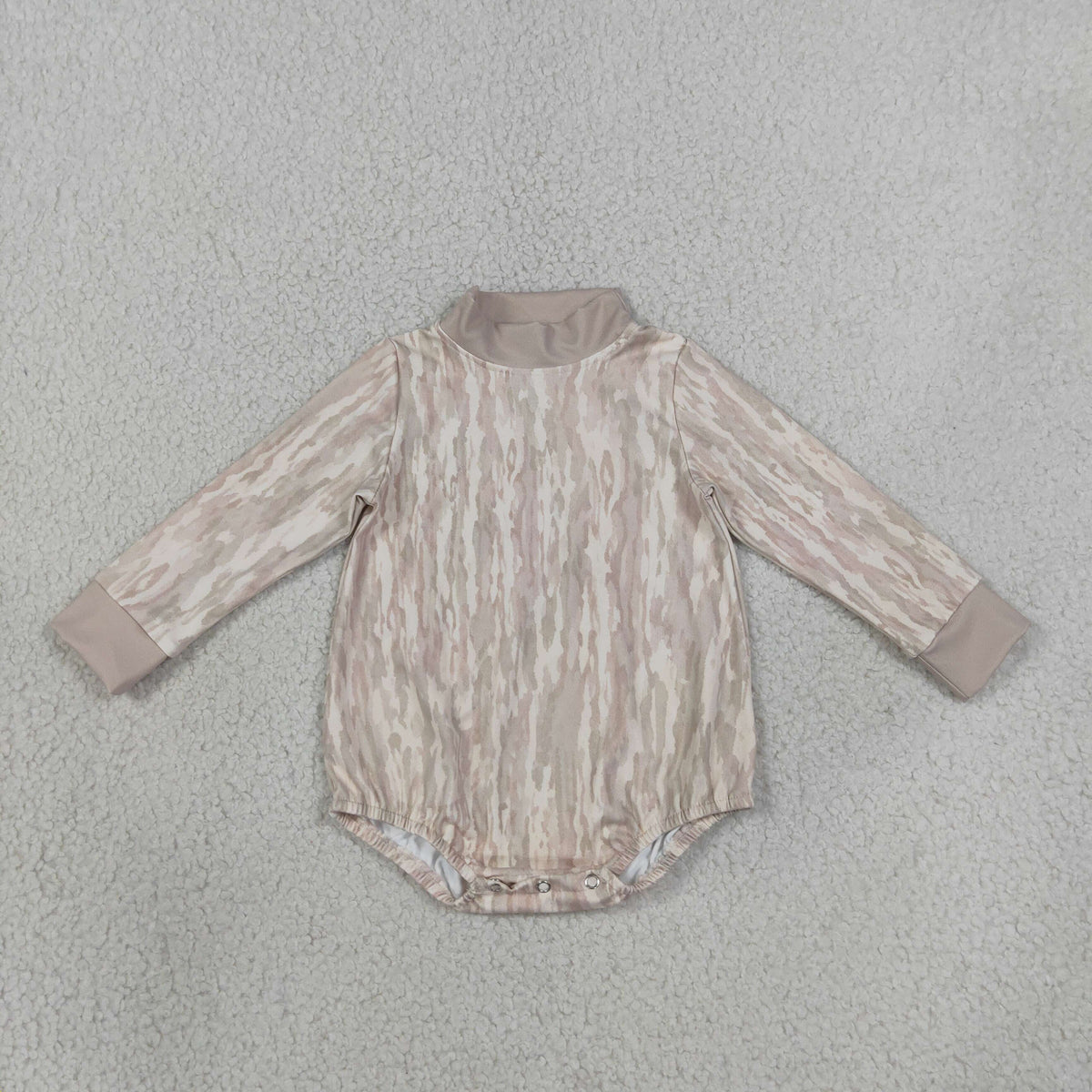 LR3306 long sleeve yoga camo mock neck romper baby clothes