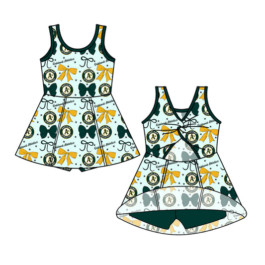 Custom Baby Girls   Oakland Athletics dress  D 6.20