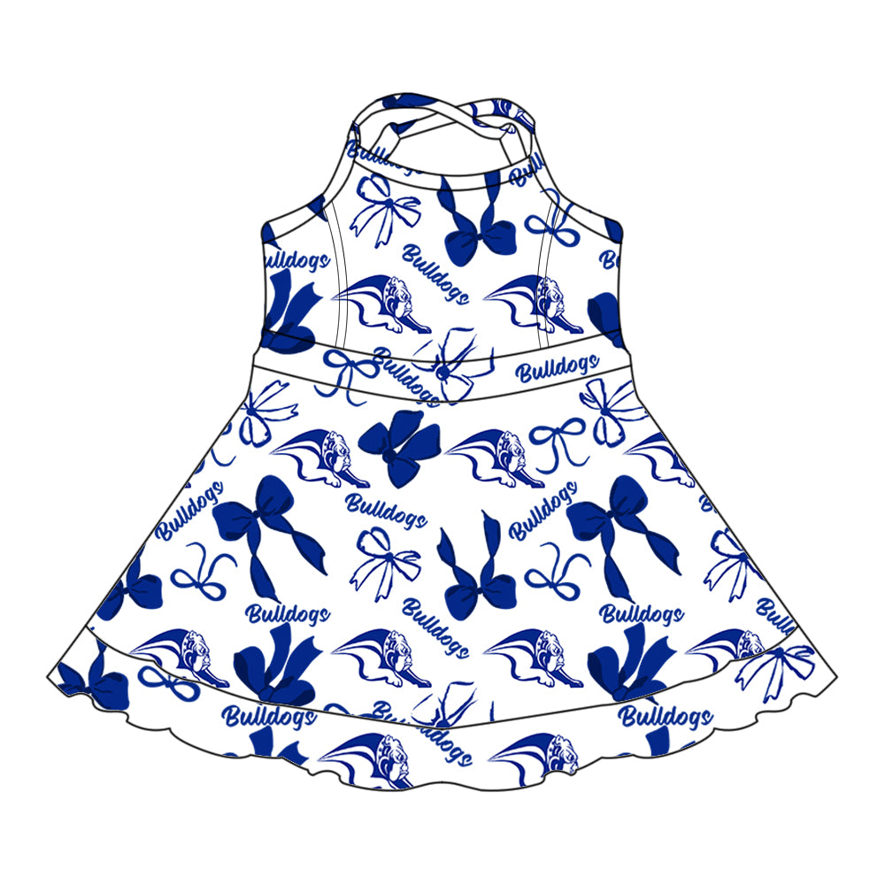 Custom Baby Girls Bulldogs team dress  D 8.9