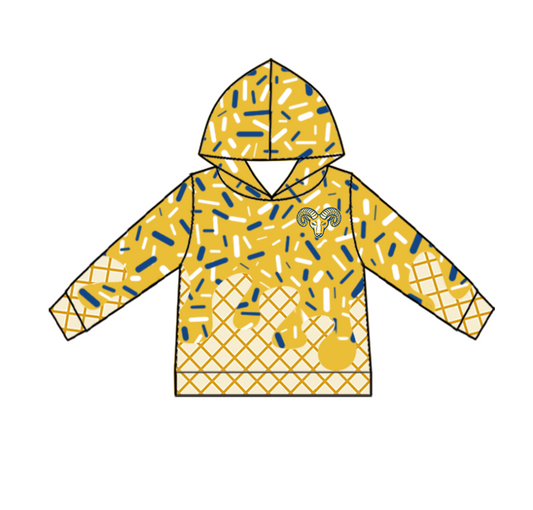 Custom Baby Boys Christian Rams Team Long Top D 8.1