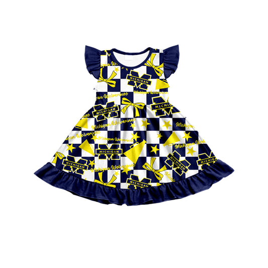 Custom  baby girl  Michigan Wolverines team dress  D 6.30
