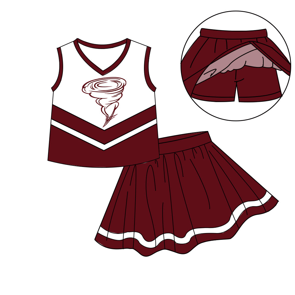 Custom  baby girls Texline Tornadoes dress set     MOQ3  D 8.4