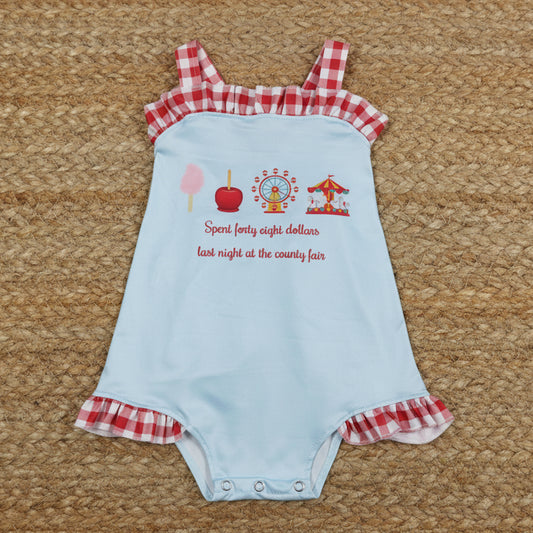 SR3055 spent forty eight dollars at the county fair strap backless bow romper