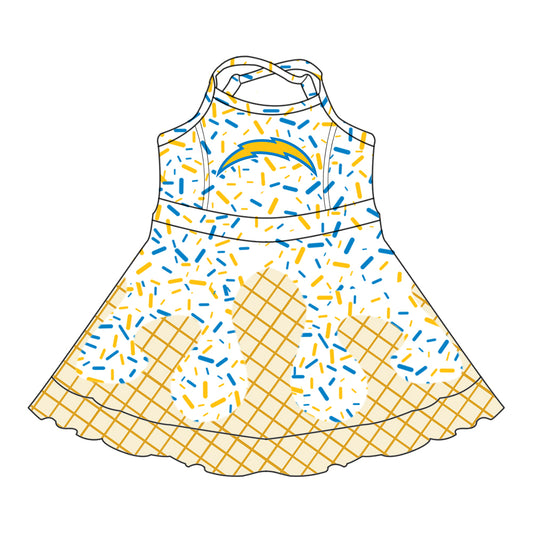 Custom Baby Girls CHARGERS team dress   D 6.13