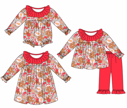 Custom match Christmas baby girls clothes   D 6.7