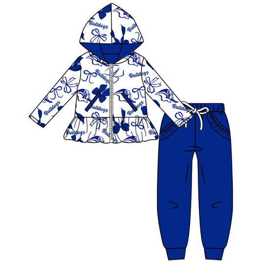 Custom baby girls Bulldogs set MOQ3 D 8.9