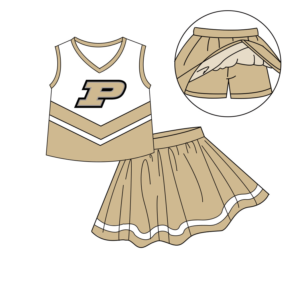 Custom  baby girls Cheerleading dress set     MOQ3  D 7.10