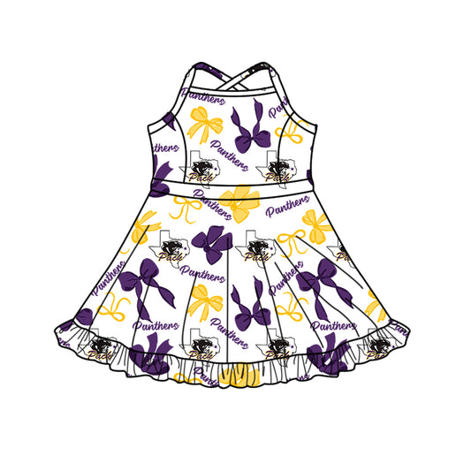 Custom Baby Girls Panthers team dress  D 8.11