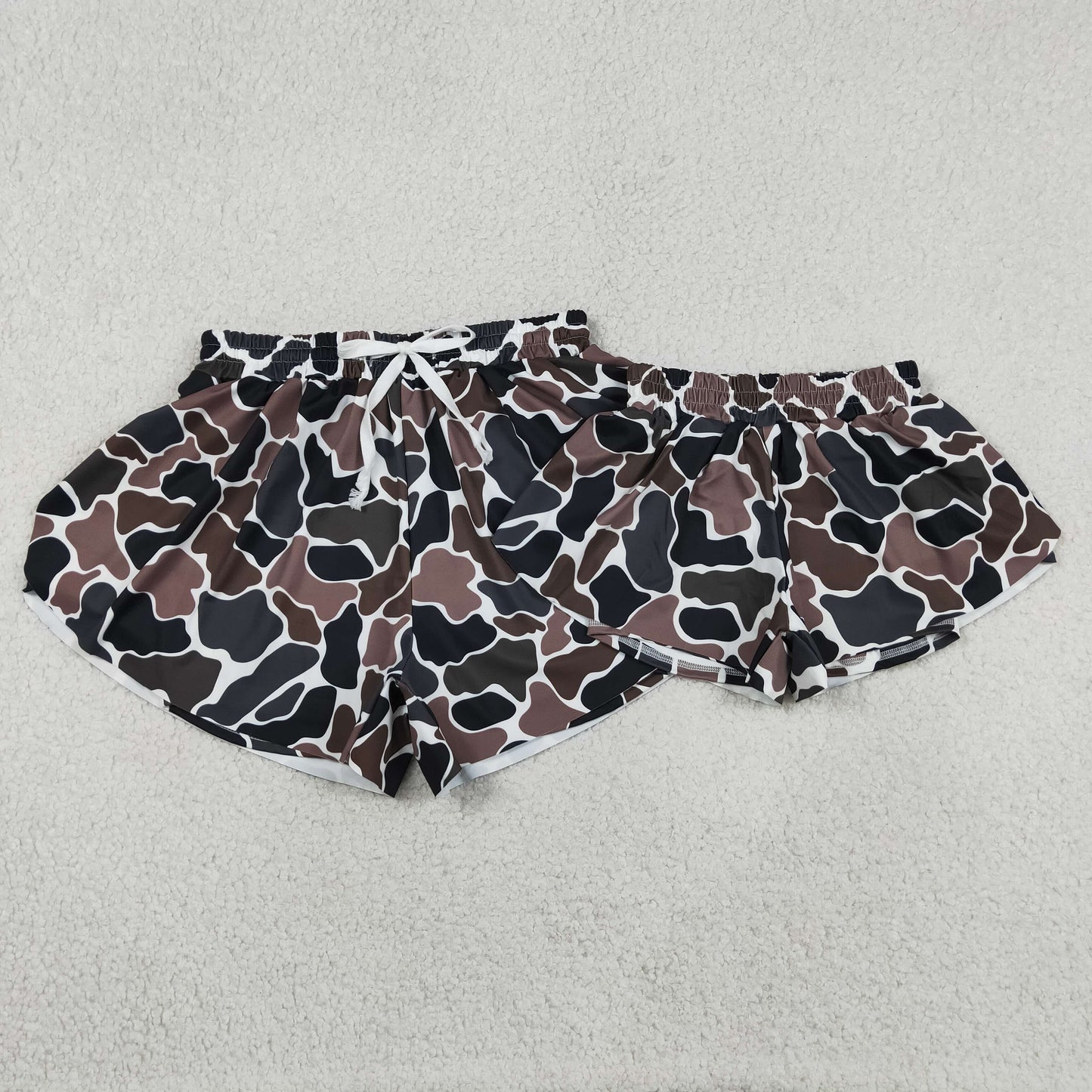adult women athletic camo butterfly shorts