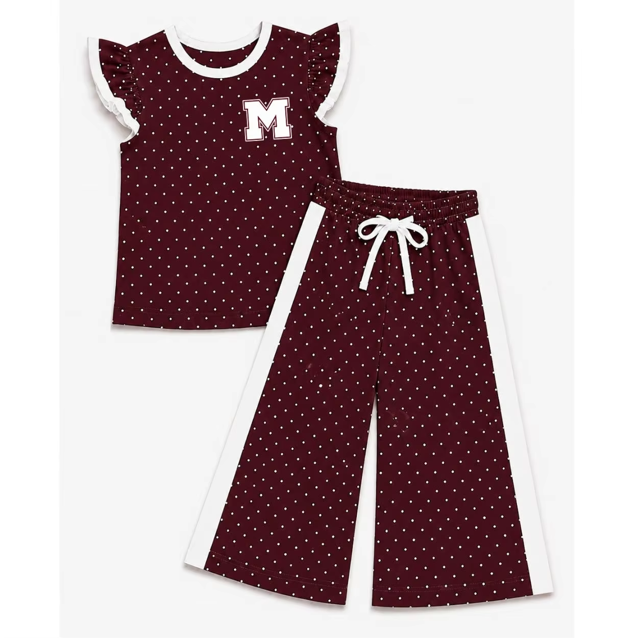 Custom order MOQ 5 PCS tiffany harris team polk dots pants set