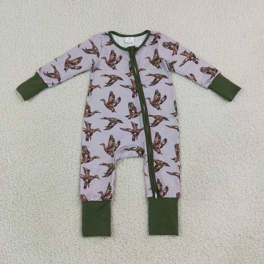 LR3233 camo mallard zip sleeper zippy baby pj