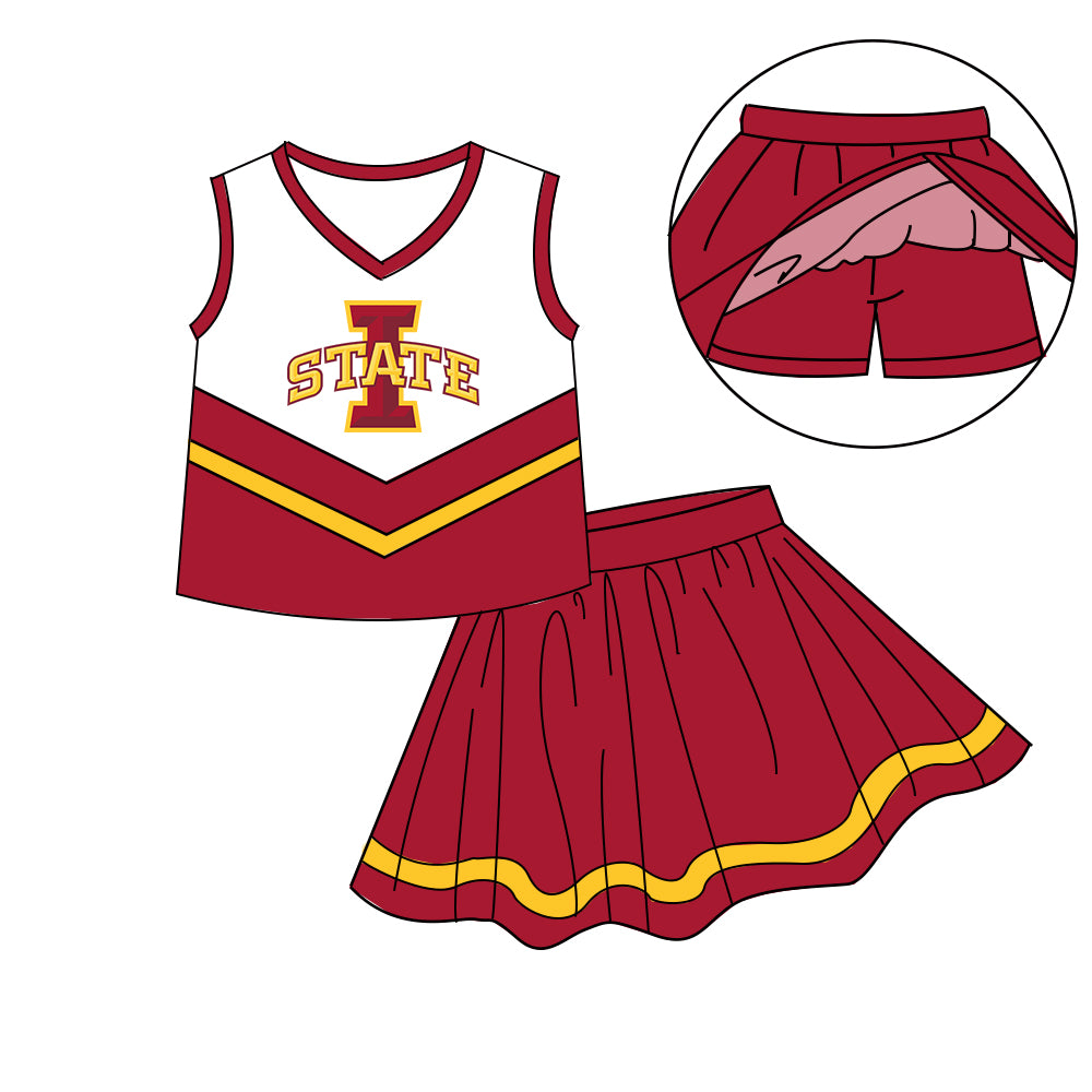 Custom  baby girls Cheerleading dress set     MOQ3  D 7.10