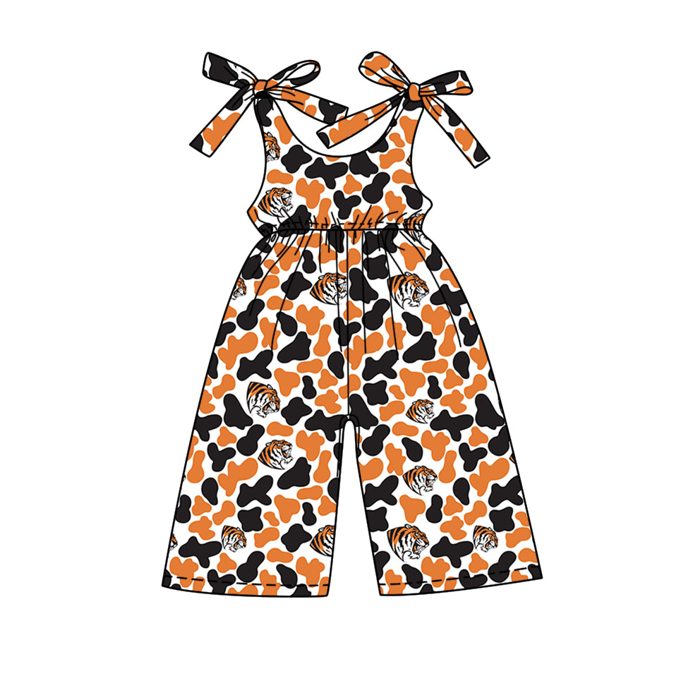 Custom Baby Girls Trinity Tigers team jumpsuit  D 8.5