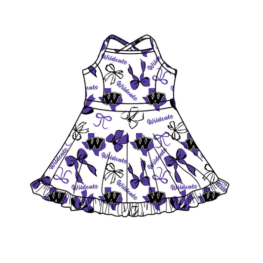 Custom baby girl Wildcats Aztecs team dress D 825