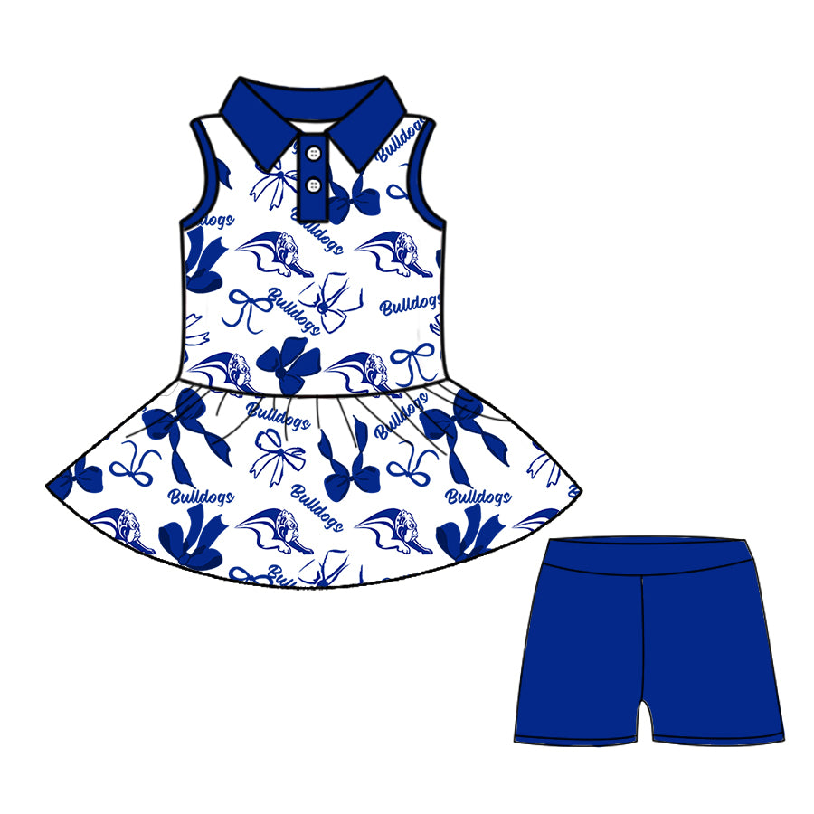 Custom  baby girls Bulldogs set     MOQ3  D 8.9