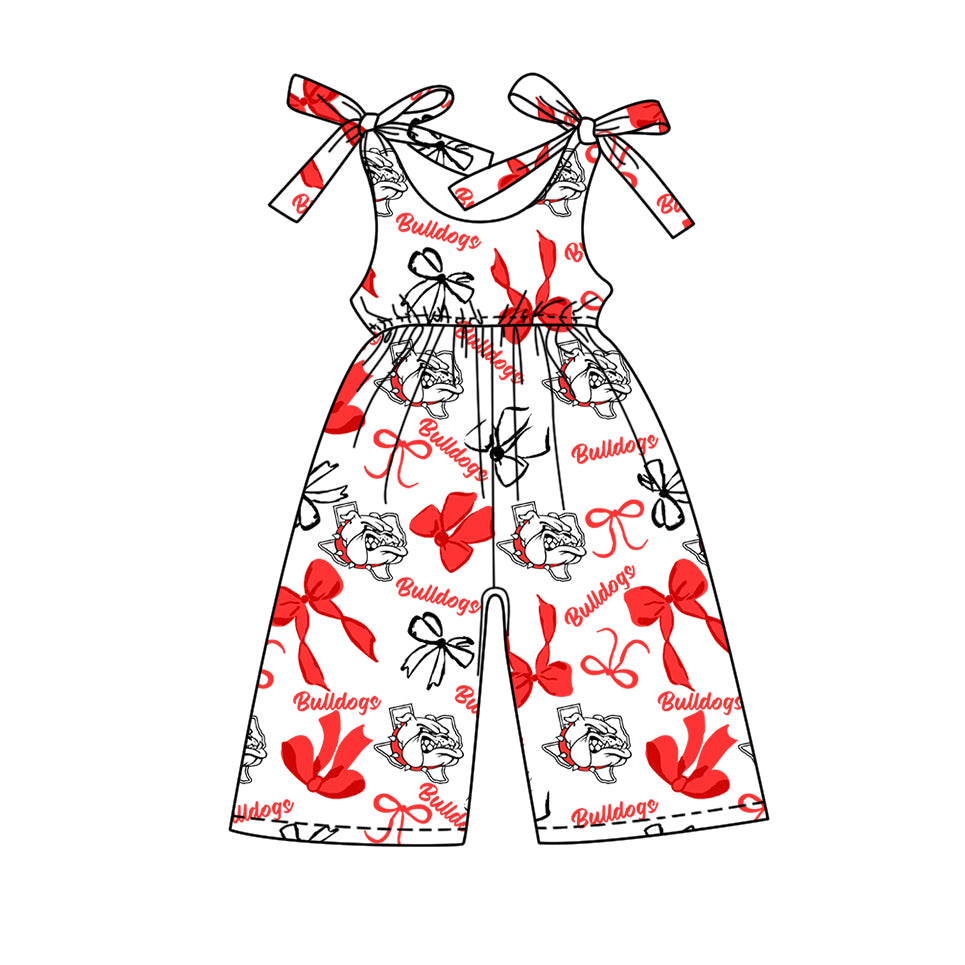 Custom  baby girls Bulldogs team jumpsuit    MOQ3  D 7.26