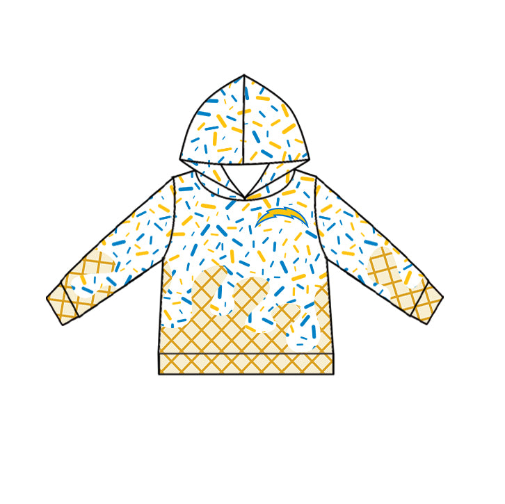 Custom children CHARGERS  Hooded long sleeves top  D 6.13