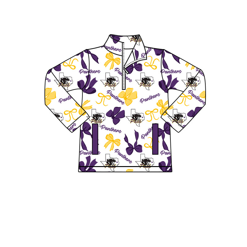 Custom Baby Girls Panthers Team Long Top D 8.11