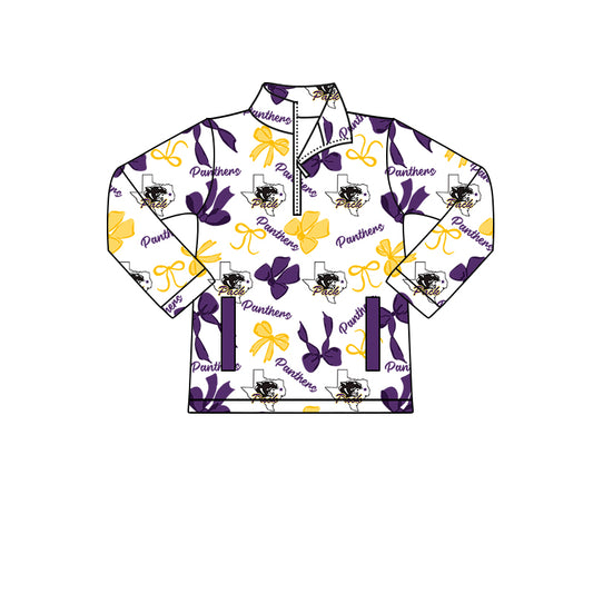 Custom Baby Girls Panthers Team Long Top D 8.11