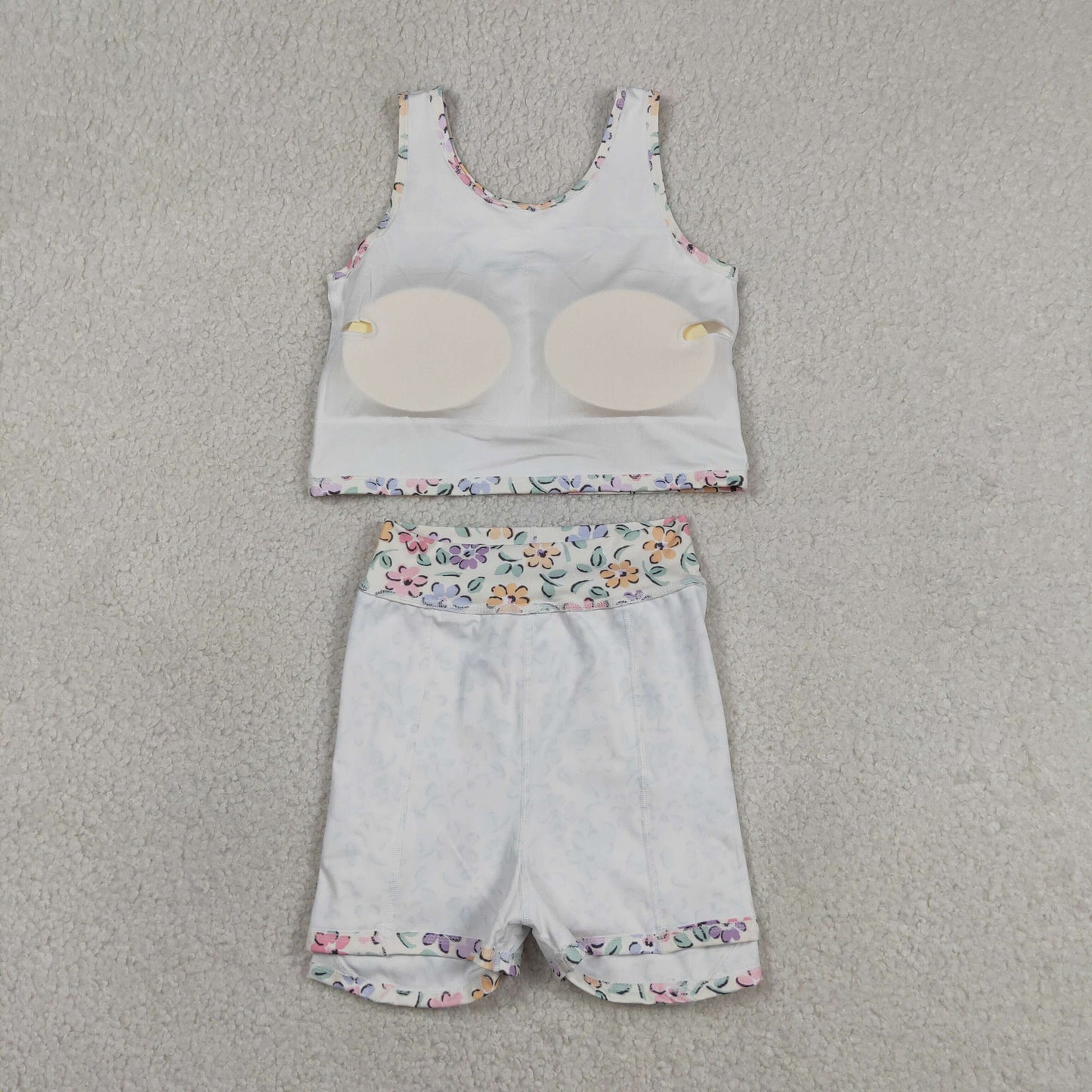 colorful floral athletic skort outfit girls clothes