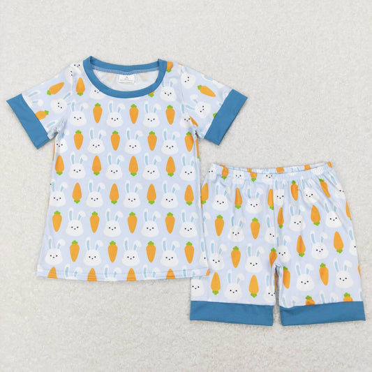 sibling boy easter carrot shorts pajama