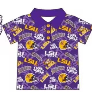 Custom  LSU  baby boy top     MOQ3