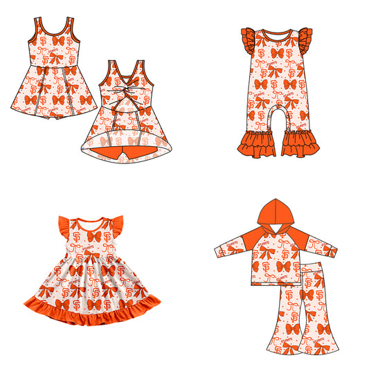 Custom match SAN FRANCISCO GIANTS baby girls clothes D 6.17