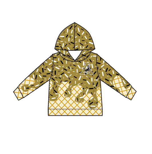 Custom Baby Kids Mustangs Team Zip Hooded Pullovers Tops D 825