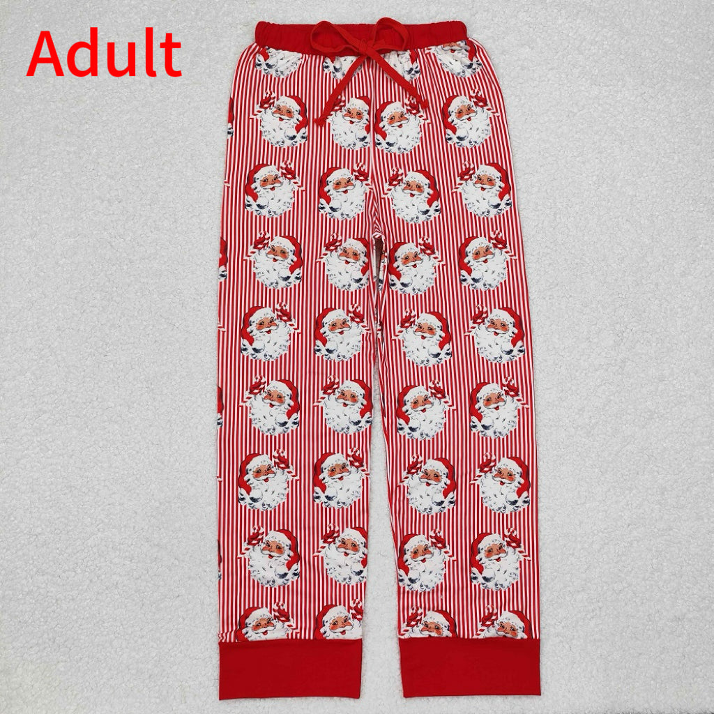 Sibling Baby Kids Christmas Stripes Santa Dresses Bamboo Pajamas Clothes Sets