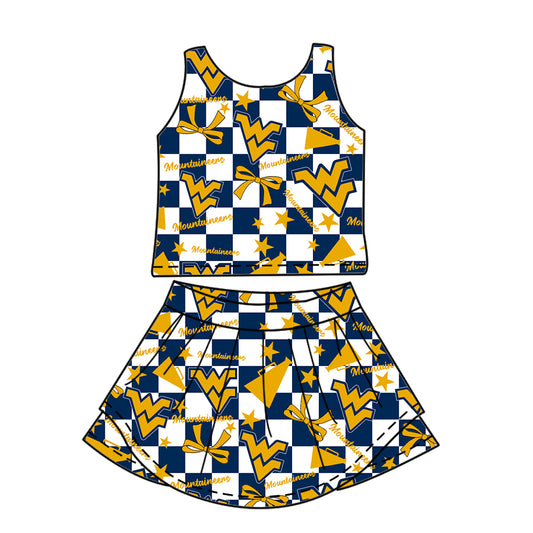 Custom baby girl West Virginia Mountaineers team dress D 6.30