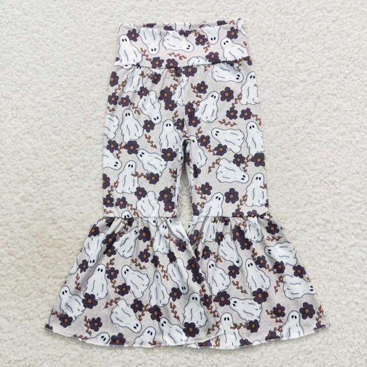 P0257 Ghost Gray Floral Trousers