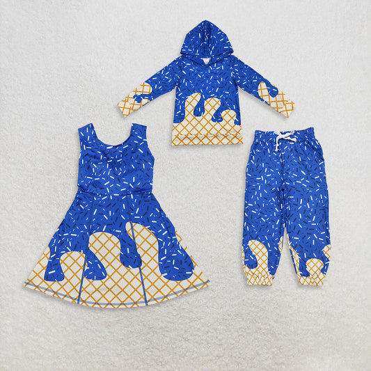 Match Baby Girls Hot Blue Team Yoga Active Clothes D 909