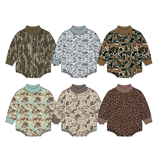 Pre order baby camo sweater romper
