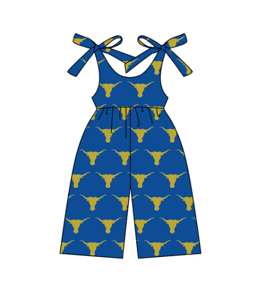Custom Baby Girls cow  jumpsuit    D 7.2