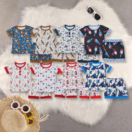 Match Baby Boys Short Sleeve Camo Ducks Tee Shirt Top Shorts Pajamas Clothes Sets  D 5.22