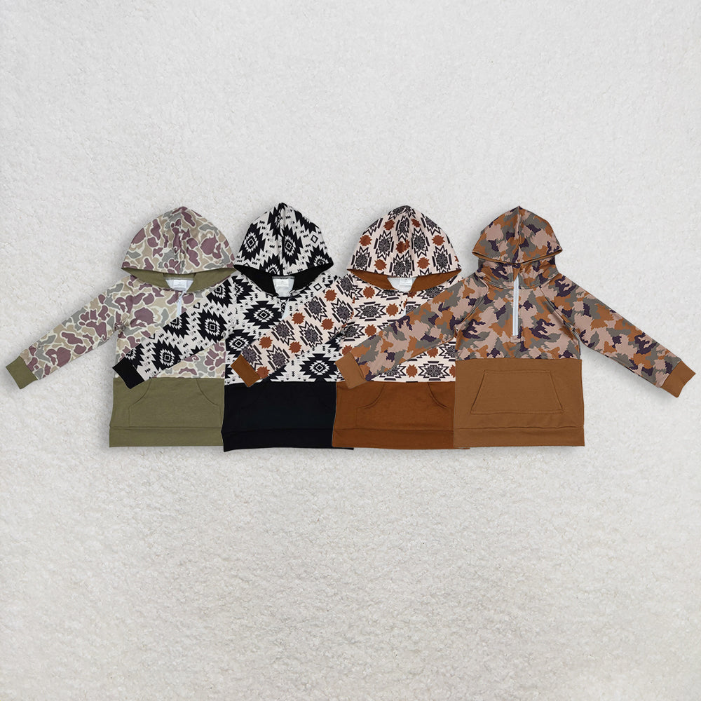 Sibling Baby Boys Southern Camo Zipper Hoodie with Pocket Hunting Top for Toddlers Boys Kids' Fashion Casual Wear