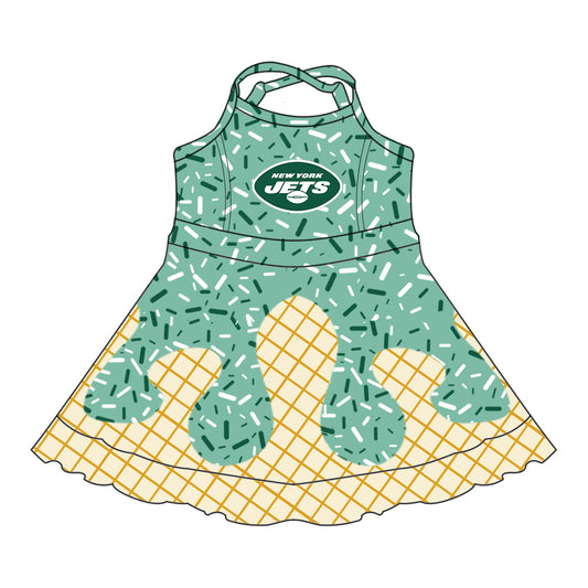 Custom Baby Girls JETS team dress D 6.19