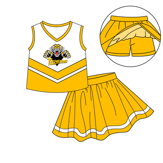 Custom  baby girls Tigers dress set     MOQ3  D 8.5