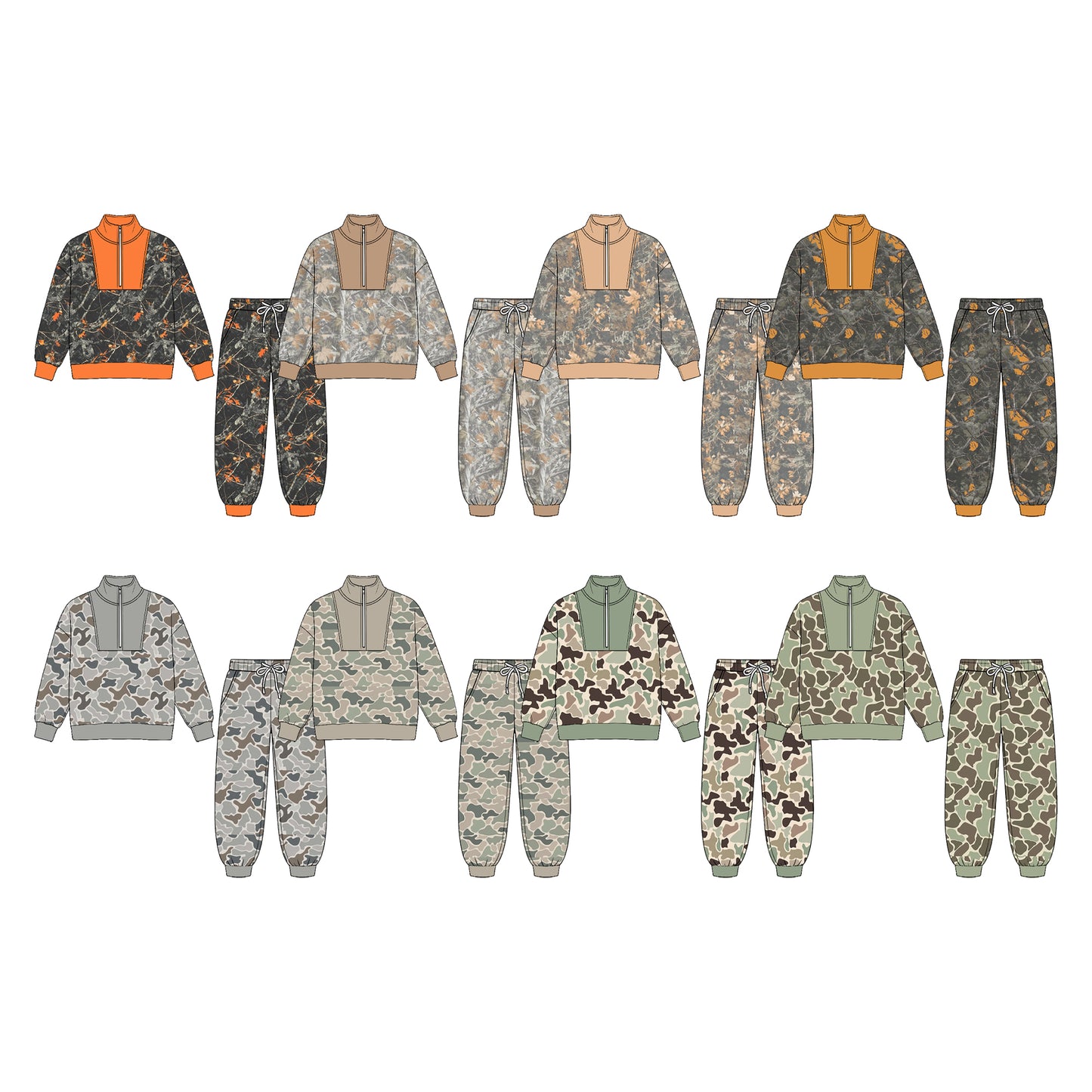 Pre order camo pullover joggers outfit