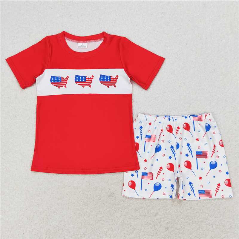 Match Boys Baby Girls 4th Of July Flags Balloons Kids Outfits Sets D 5.20