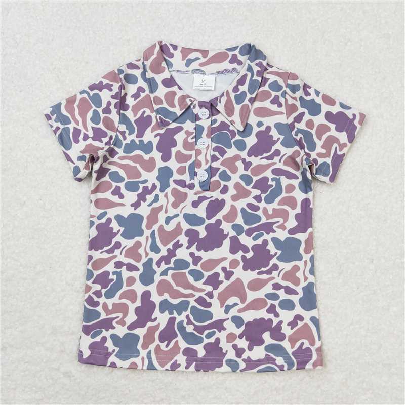 Match Baby Boys Sibling Brother Camo Short Sleeve Buttons Tee Shirts Tops