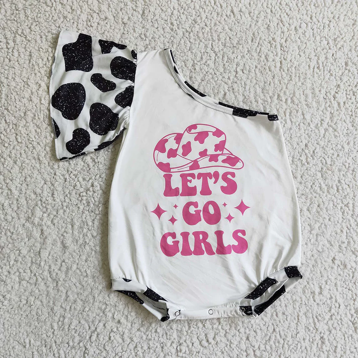 Match  Baby Girls Western One Shoulder Rompers