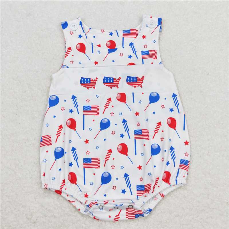 Match Boys Baby Girls 4th Of July Flags Balloons Kids Outfits Sets D 5.20