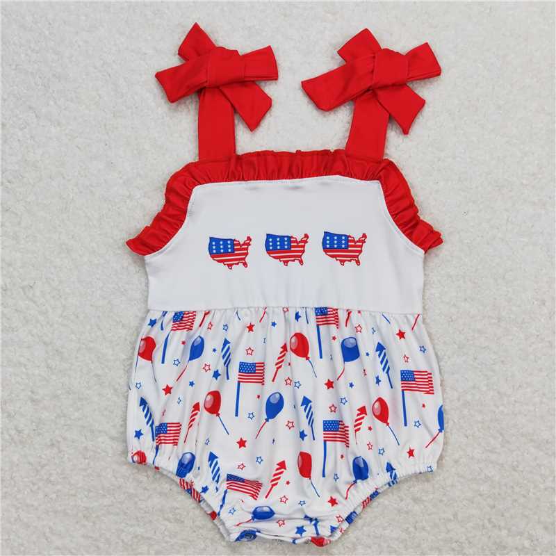 Match Boys Baby Girls 4th Of July Flags Balloons Kids Outfits Sets D 5.20