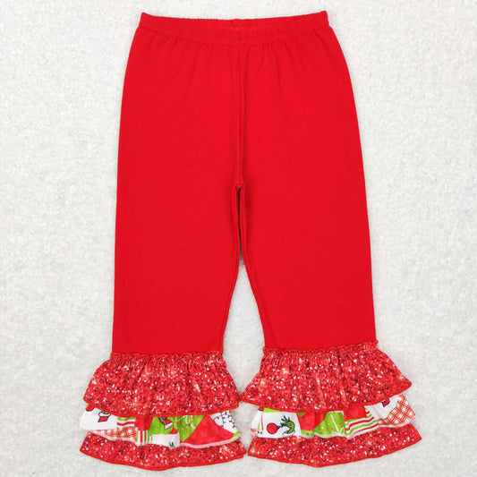 P0358 Christmas lace red trousers