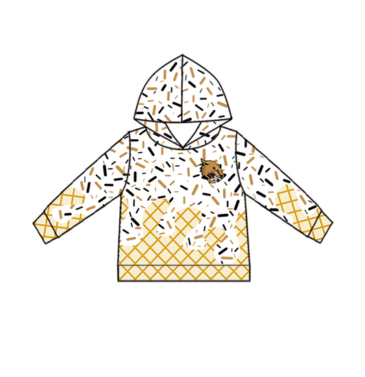 Custom Baby Kids Panthers Team Zip Hooded Pullovers Tops D 822