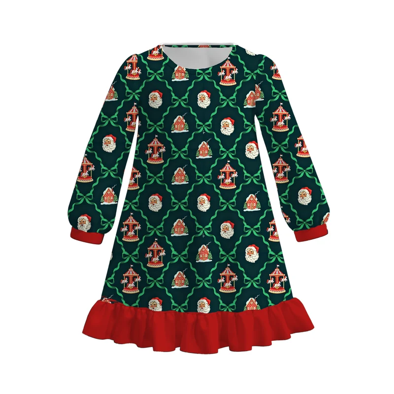 MOQ 5one items TAT 7-8weeks 95%cotton 5%spandex girls boys christmas pjs