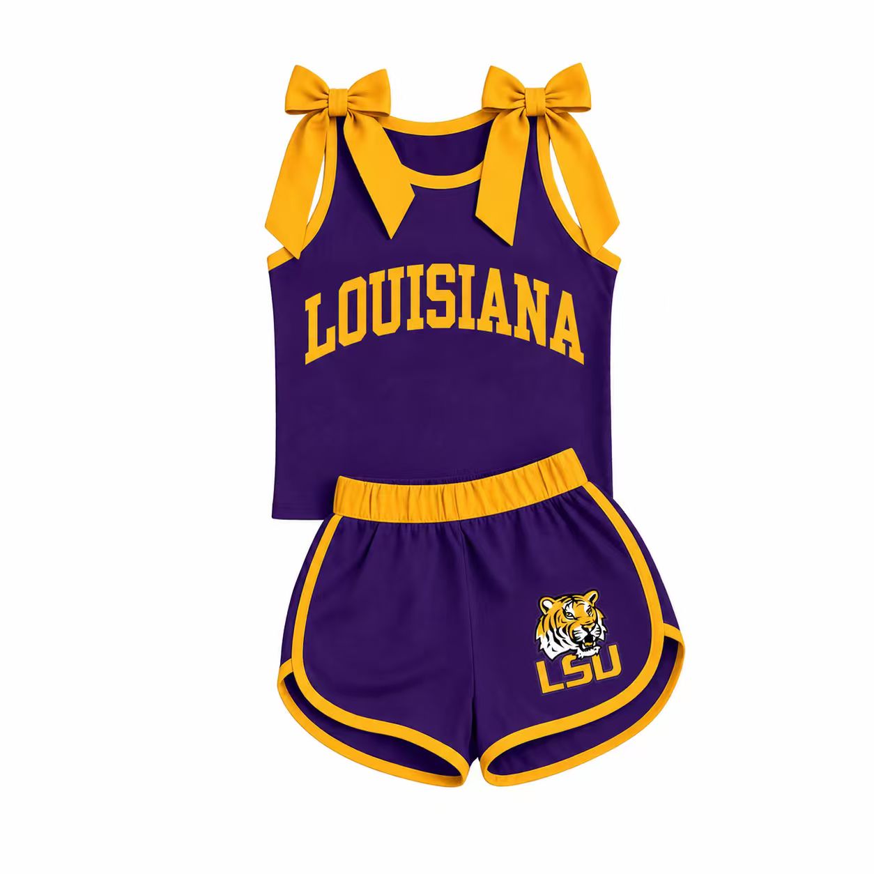 Pre order LSU shorts set (do digital print)